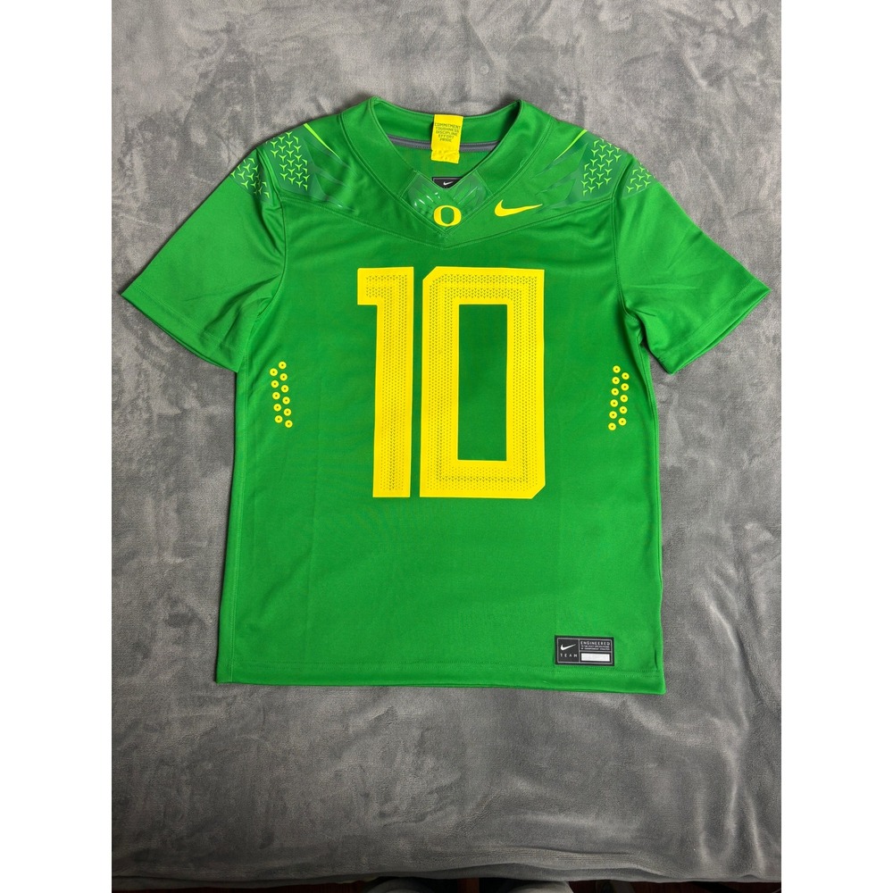 Nike Oregon Ducks Justin Herbert 10 Football Jersey Mens Medium Green Yellow